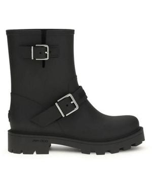 Jimmy Choo Schoenen ,Zwart ,Biker Regenlaarzen
