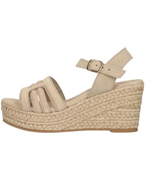 Notre-v Schoenen ,Suède Nv-1040 Flat Sandalen - Metallic