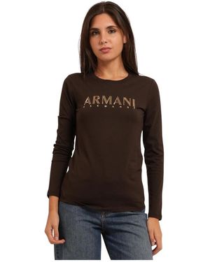 ARMANI EXCHANGE Long Sleeve T-Shirts - Black