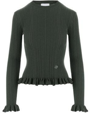 Patou Trui Met Ronde Hals - Groen