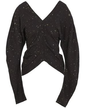 Cortana Kaz, Seidentop Mit Fleckenmuster - Schwarz