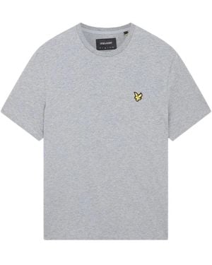 Lyle & Scott Tops ,Grijs ,Katoen Basic T-Shirt
