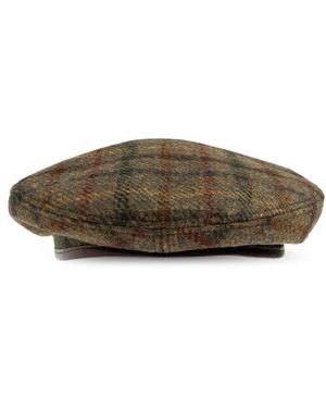 DSquared² Accessoires ,Groen ,Katoen Checked Pattern Beret - Bruin