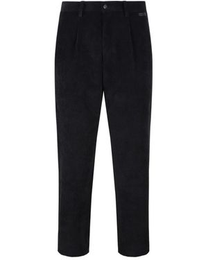 Dolce & Gabbana Broeken ,Zwart ,Leer Samthose Corduroy Broek