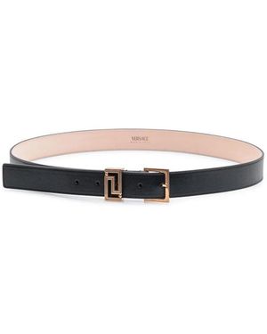Versace Greca Goddess Leren Riem 3 Cm - Blauw