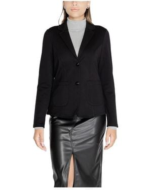 Street One Zwarte Lapel Blazer Met Voorzakken
