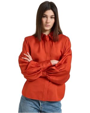 IRO Blouse Met Ballonmouwen - Rood