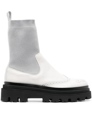 Eleventy Ankle Boots - Blanc