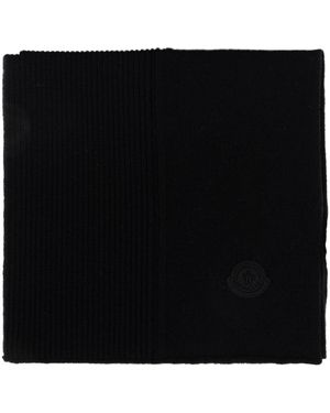 Moncler Accessoires ,Zwart ,Wol Wool Scarf