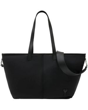 Ami Paris Tote Bags - Black