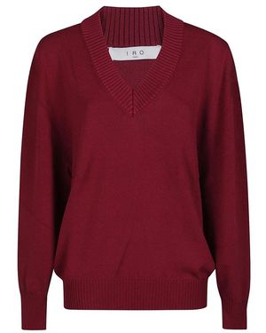 IRO Brise V-Hals Trui - Rood