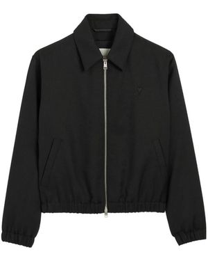 Ami Paris Wolljacke Mit Ami De Coeur - Schwarz