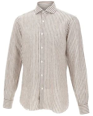 Barba Napoli Casual Shirts - White