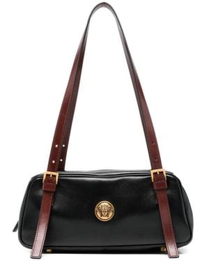 Versace Embleme Bowling Nappa Schultertasche - Schwarz