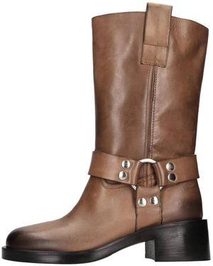 Strategia Heeled Boots - Brown