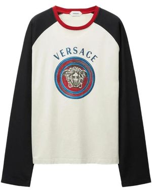 Versace Raglan Rundhals-T-Shirt - Blau