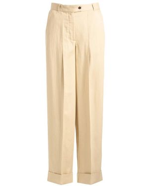 IVY & OAK Wide Trousers - Natural
