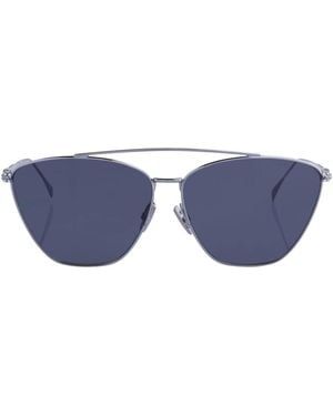 Fendi Sonnenbrille Mit Doppelsteg Aus Metall - Blau