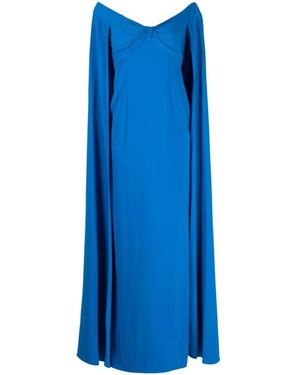Marchesa Off-Shoulder Avondjurk - Blauw