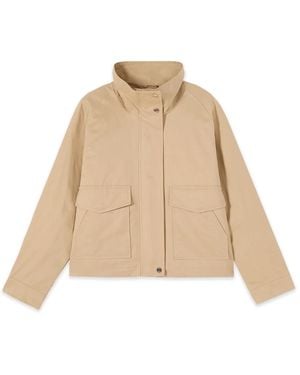 Oltre Gemischte Baumwoll-Canvas-Jacke - Natur