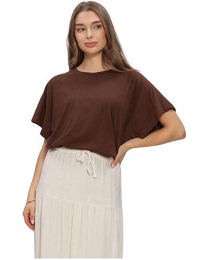 Minus Tops ,Bruin ,Katoen Msmonika T-Shirt
