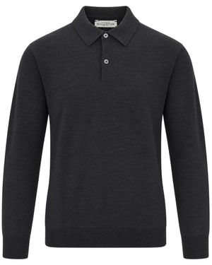 Ballantyne Tops ,Grijs ,Wol Polo Trui - Blauw