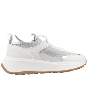 Fitflop Gestrickte Flatform Sneakers Für Männer - Weiß