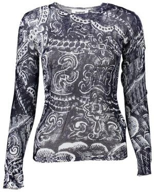 Desigual Blaue Viskose Damen Pullover
