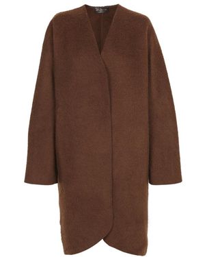 Cortana Single-Breasted Coats - Brown