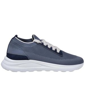 Eleventy Wildleder Stretch Sneaker - Blau