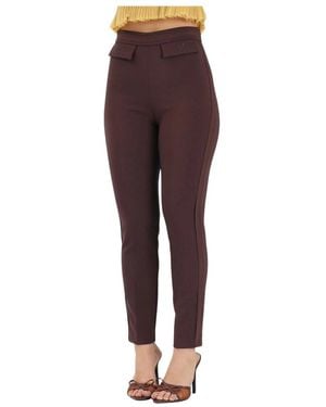Elisabetta Franchi Slim-Fit Trousers - Red