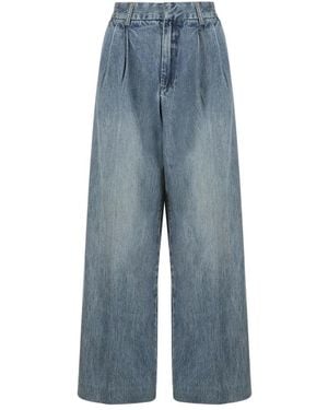 Zimmermann Illustration Denim Straight Leg Pant - Blauw