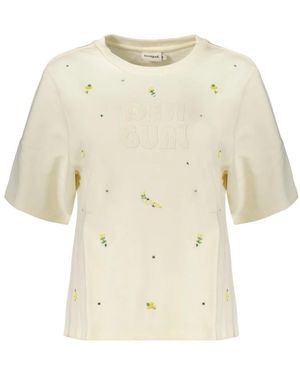 Desigual Oporto Sweater Met Korte Mouwen - Naturel