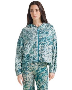 Deha Hoodies & Sweatvesten ,Blauw ,Katoen Blauwe Biologische Katoenen Trui