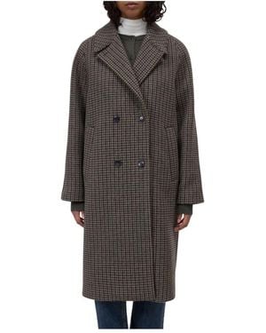 Closed Double-Breasted Coats - Gris