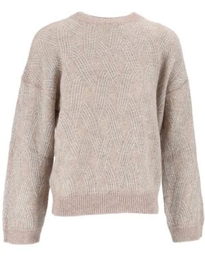 Peserico Round-Neck Knitwear - Grigio
