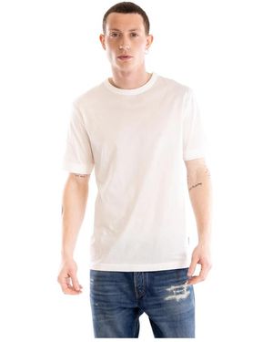 Paolo Pecora Tops ,Wit ,Katoen Extrafine Piquet T-Shirt