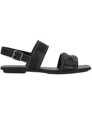 Hogan H685 Flache Sandalen - Schwarz