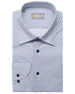 fakts Busy Slim Fit Shirt - Blau