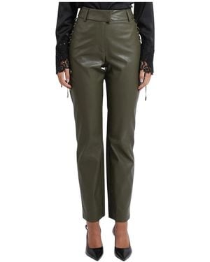 Fracomina Leather Trousers - Verde