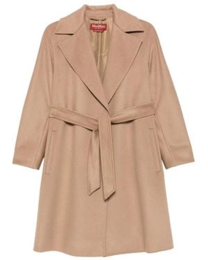 Max Mara Jassen ,Bruin ,Nylon Dravenna Robe Coat - Naturel