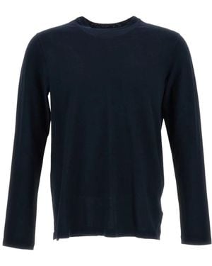 Zanone Long Sleeve T-Shirts - Blue