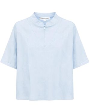 Jane Lushka Lissa Structure Tech Jersey Top - Blau