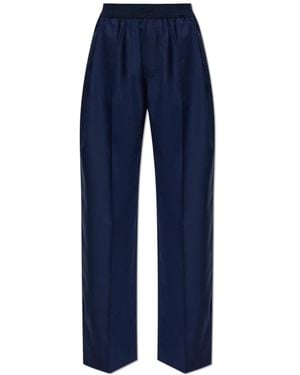 KENZO Wollen Wijde Pijpen Broek - Blauw