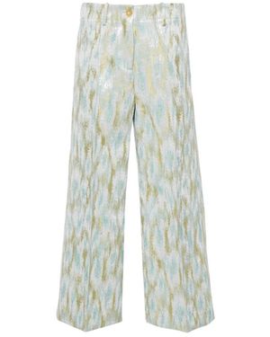 Erika Cavallini Semi Couture Wide Trousers - Blue