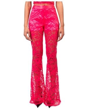 Doris S Wide Trousers - Red