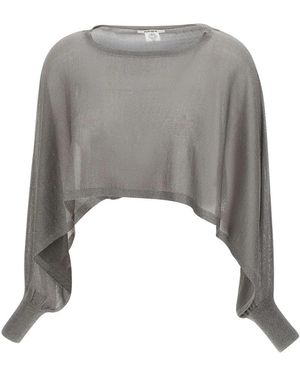 Kangra Overhemden ,Grijs ,Leer Lurex Shrug
