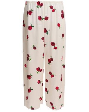 KHAITE Straight Pants - Pink