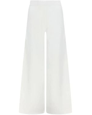 Max Mara Viscose Crêpe Garen Broek - Wit
