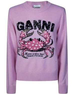 Ganni Round-Neck Knitwear - Viola